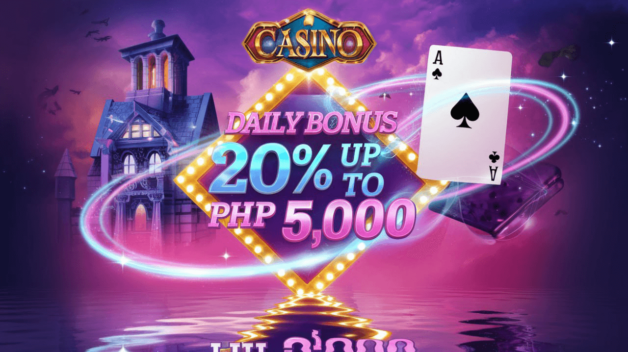 Wjslot Casino - Daily Bonus 20% Up to PHP 5000